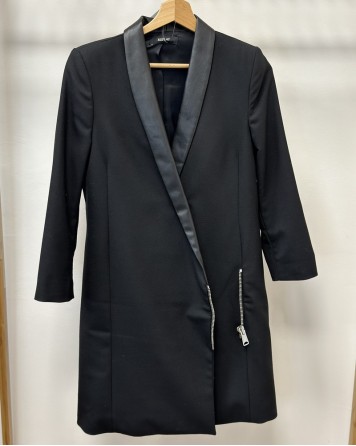 Šaty dámské Replay sakové s koženými klopami